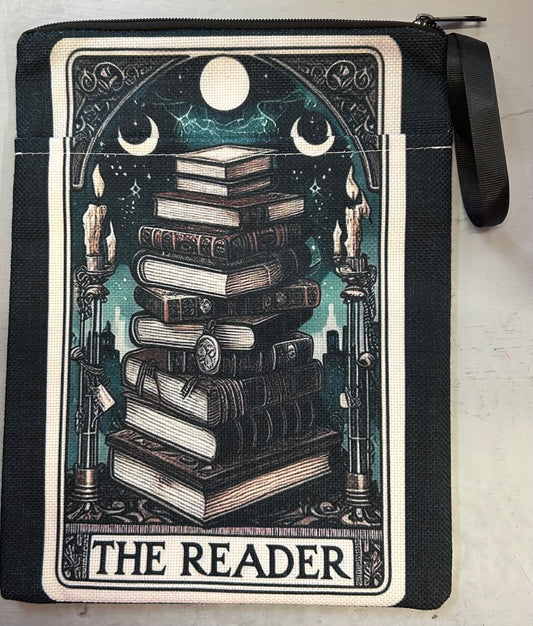 The Reader (dark background) Book Pouch