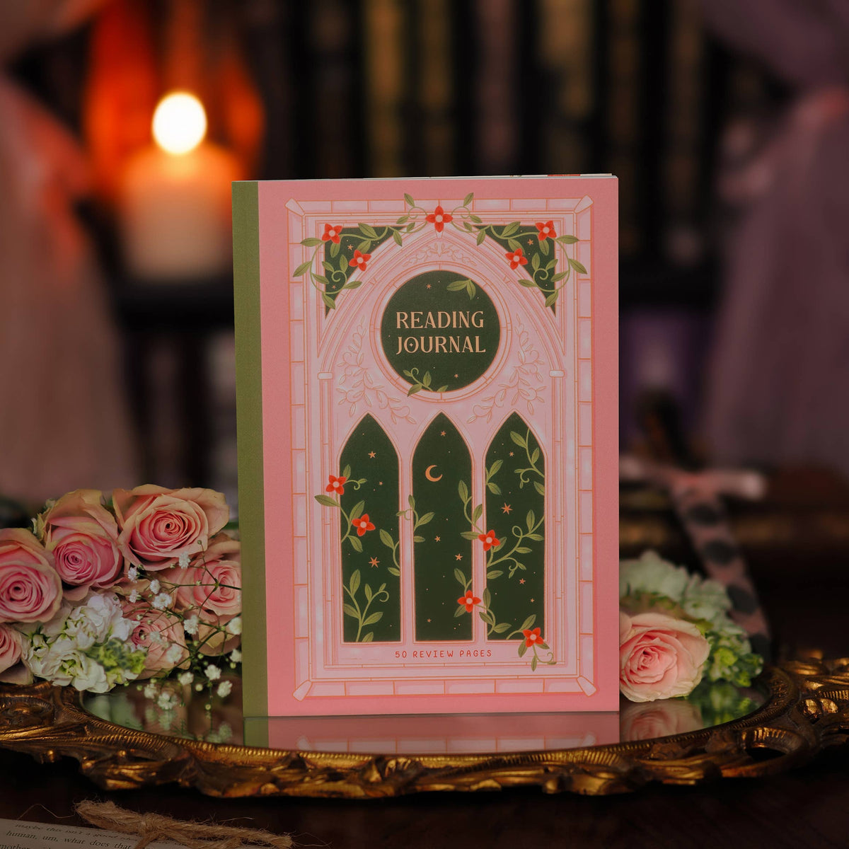 Romantasy Reading Journal – Literary 50 Book Review Notebook