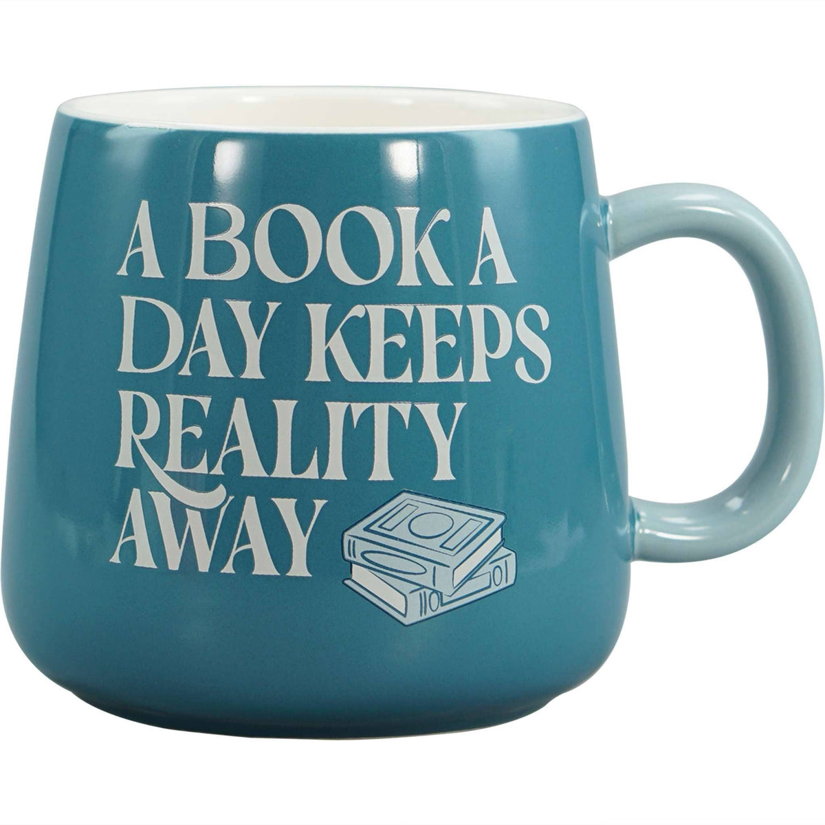 Mug Oval (370ml)  - A Book A Day Keeps Reality Away