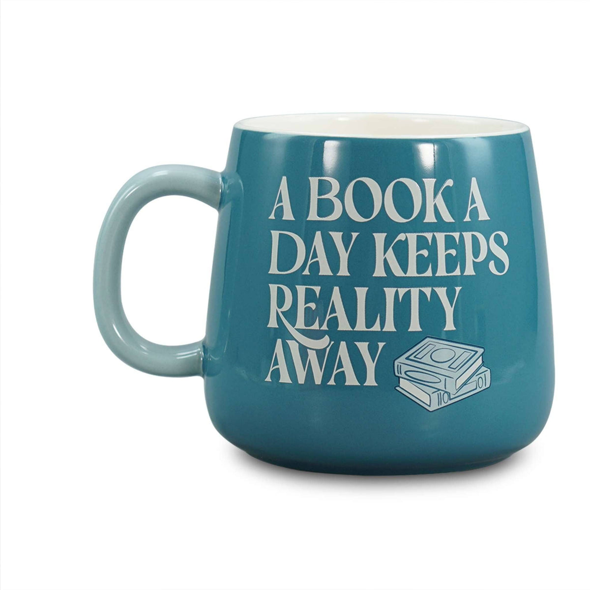 Mug Oval (370ml)  - A Book A Day Keeps Reality Away