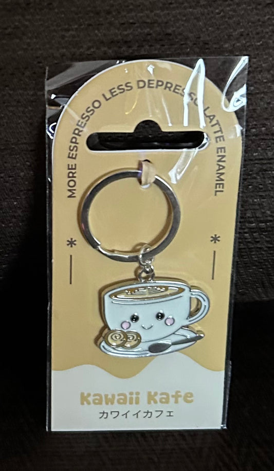 Kawaii Kafe Enamel Keyring