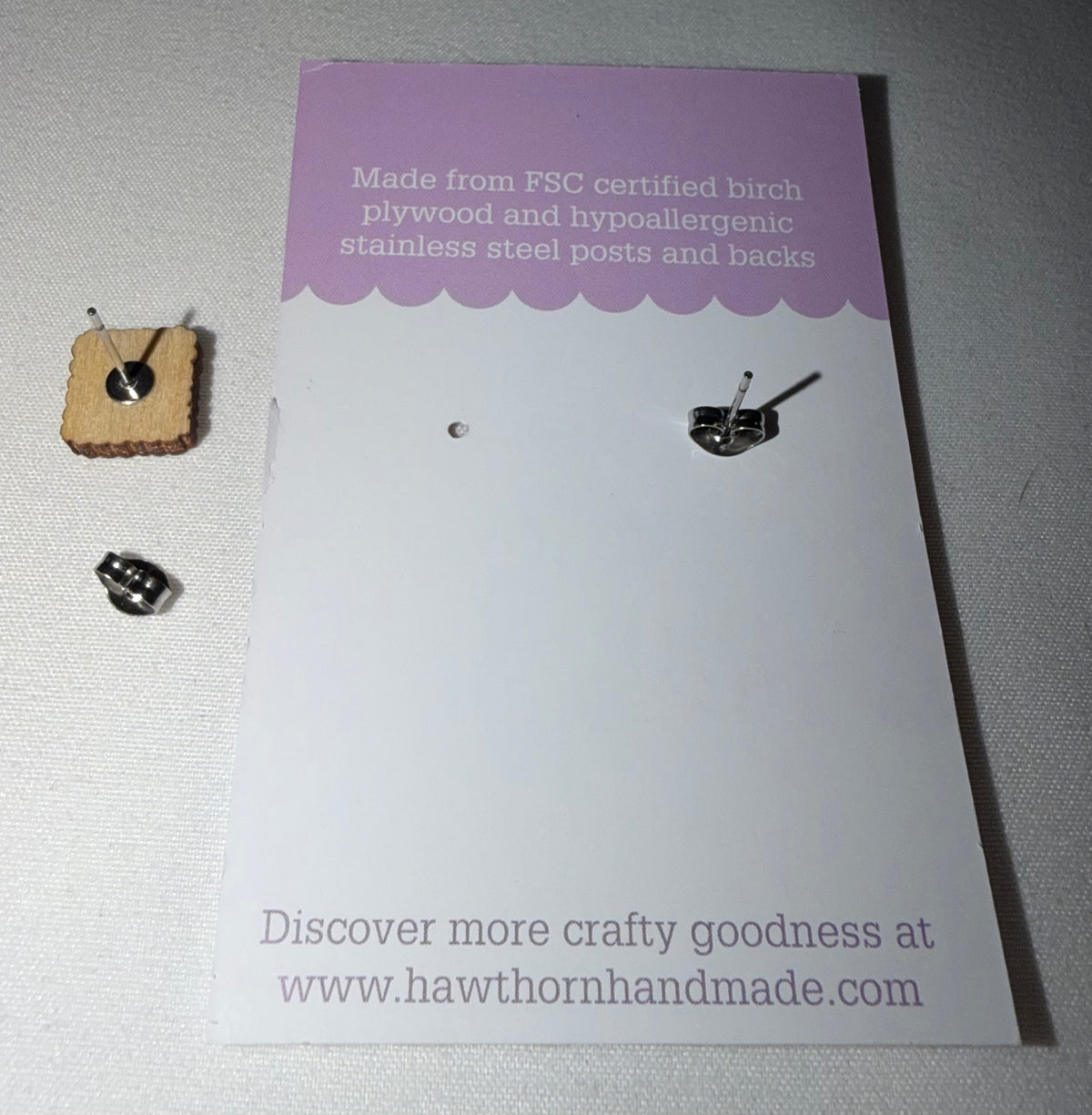 Wooden Craft Themed Earrings