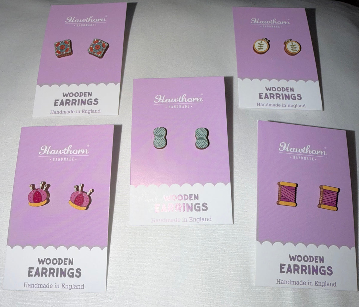 Wooden Craft Themed Earrings