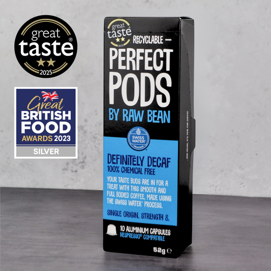 Definitely Decaffeinated Perfect Pods (Strength 8) - Swiss Water Process - 100% Chemical Free Process