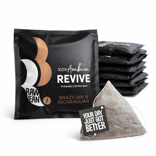 Relax Revive Go Individually Wrapped Coffee Bean Bags: Case of 50 envelopes