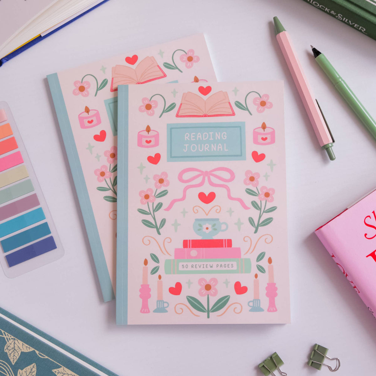Reading Journal – 50 Page Book Review Notebook